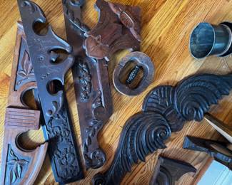 antique, wooden architectural pieces