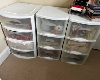 sewing supplies and organization drawers