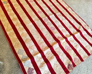 vintage, hand sewn quilt
