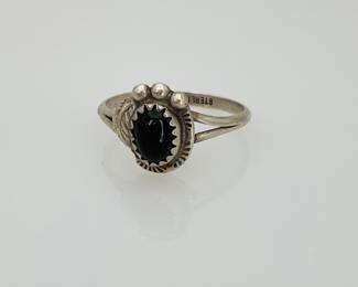 Silver Onyx Ring