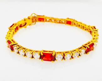 14K GP Tourmaline Bracelet