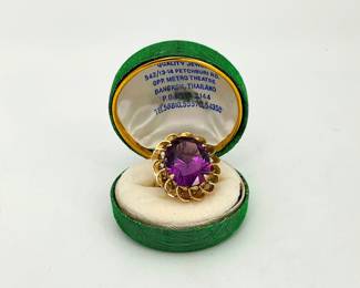 Purple Sapphire Gold Ring