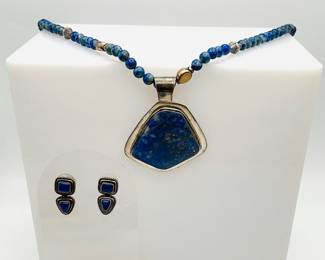 Lapis Lazuli Necklace and Earrings