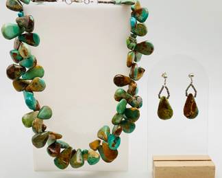 Turquoise Necklace and Earrings