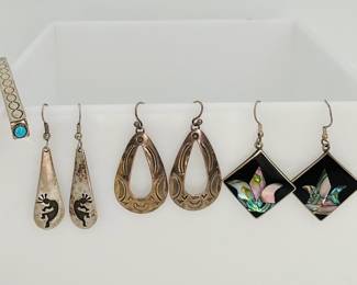 Native American Inspired Sterling Silver Earrings