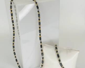Hematite Necklace and Bracelet