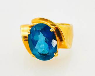 10K Gold Topaz Ring