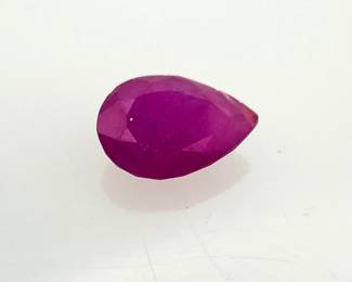 African Ruby Pear Cut Gemstone