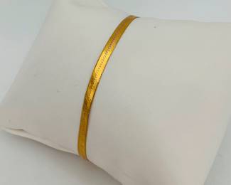 14K Gold Herringbone Bracelet