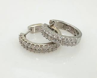 Sterling Silver Lab Grown Diamond Earrings