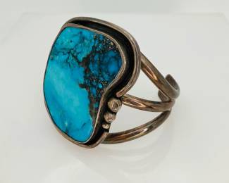 Howlite Sterling Silver Cuff Bracelet