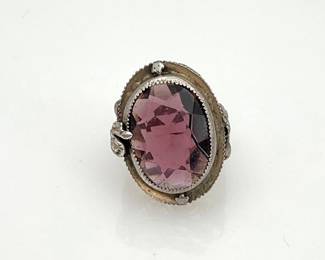 Vintage Sterling Tourmaline Ring