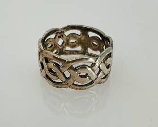 Irish Celtic Sterling Silver Ring
