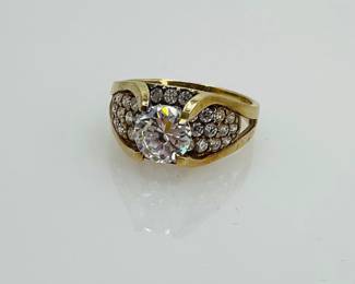 10K Gold CZ Ring