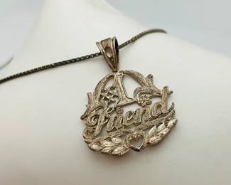 Sterling Silver #1 Friend Necklace