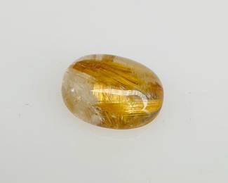 Rutilated Quartz Oval Cut Cabochon