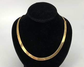 14K Gold Herringbone Necklace