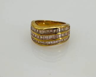 Vintage 14K Gold CZ Ring