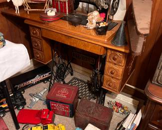 Antique sewing machines