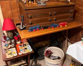 Vintage sewing cabinets