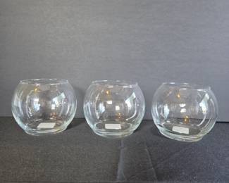 Clear glass bowl vase (succulent vase)