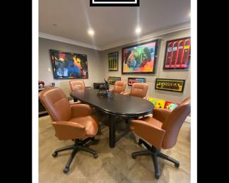 Conference table with leather chairs