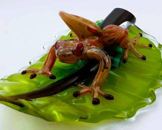 Sabina Raminow Frog on Leaf - bnn $125