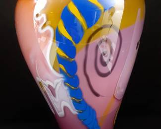 Wes Hunting Vase (pinprick of a chip) - unn $350