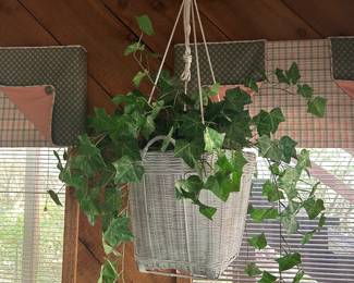 1 of a pair of large hanging baskets