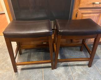 Pair of counter height stools 