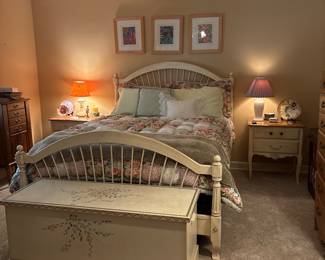 Ethank Allen Bed, blanket chest - Night stands are not for sale