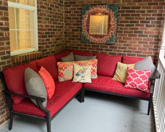 L-shaped outdoor sectional sofa