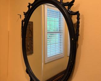 ornate wood mirror