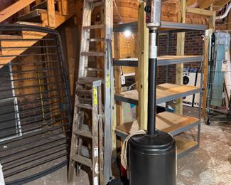 patio heater and ladders