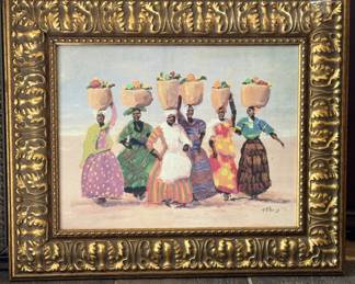 Framed painting