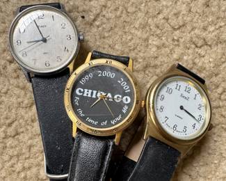 Vintage Watch Lot – Timex Mechanical, Soviet Benz 16 Jewel, and Chicago Millennium Collectible Watch