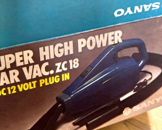 Sanyo 12 Volt Car Vacuum ZC-18 – Vintage Portable Auto Cleaner
