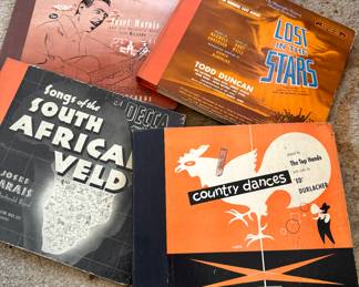 Antique 78 RPM Album Book Collection – South African Veld, Lost in the Stars, Country Dances