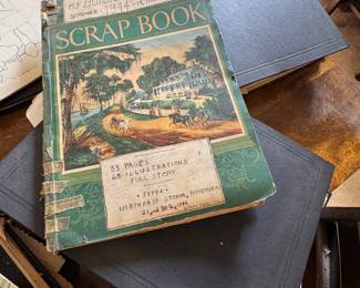 Scrapbooks – Countless Pages filled with Illustrations, Photos, News Clippings & Detail Travel Notes