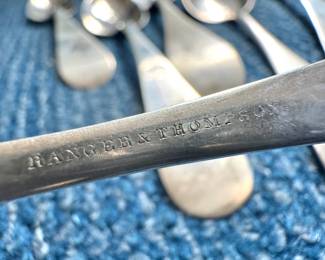 19th Century Ranger & Thompson Sterling Silver Spoons – Vintage American Flatware Utica NY