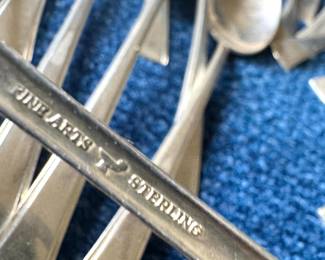 Fine Arts Sterling Silver Flatware Hallmark – Authentic Tranquillity Pattern Vintage Silverware