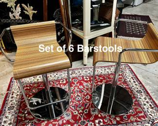 Set of 6 contemporary barstools 