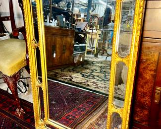 wooden framed mirror 