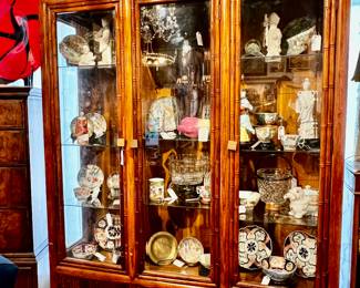 Vintage Faux Bamboo Hutch 