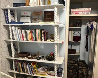 white shelving unit