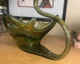 glass swan