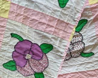 Hand stitched quilt