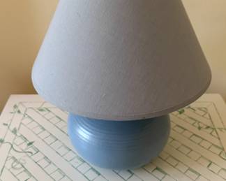 Blue ceramic lamp