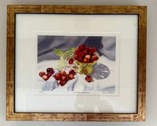 Framed limited edition print "Cherries Jubilee" by Susan Altman (#30/250)