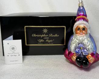 Christopher Radko 1998 "Elfin Magic" Pediatric Cancer Design glass ornament